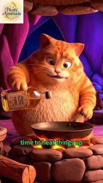 EPS 31 The orange cat invite friend to eat dinner together#cat #cookingshorts #orangecat