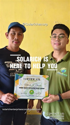 ☀️ Looking for a Solar PV Training Program? ☀️ Do you want to learn solar panel installation and build a career in the renewable energy industry? ✨ Solarich Ecorp is here to help you achieve your dream! ✨ 📚 Training Highlights: ✅ Comprehensive Solar PV Training (Basic to Advanced) ✅ Hands-on / Actual Installation Experience ✅ Learn from Industry Experts ✅ Certificate of Completion ✅ Open to beginners, electricians, engineers, technicians, and career shifters 📅 Next Batch: Coming Soon 📌 Limite