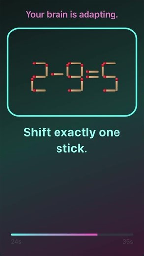 Matchstick Puzzle #77 – Level 5 🏆 Move 1 Stick