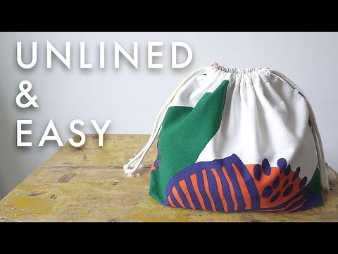 Sew A Simple Unlined Drawstring Bag With French Seams