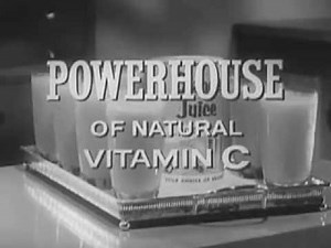 Vintage Old 1950's Florida Citrus Canned Orange Juice Commercial