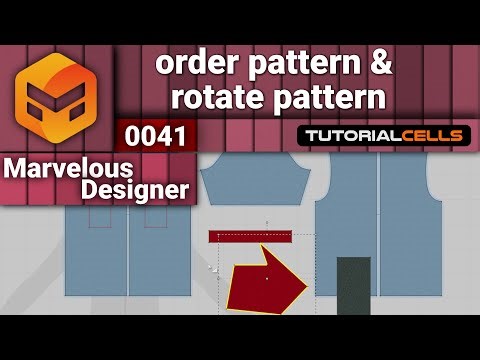 0041. order pattern & rotate pattern in Marvelous Designer