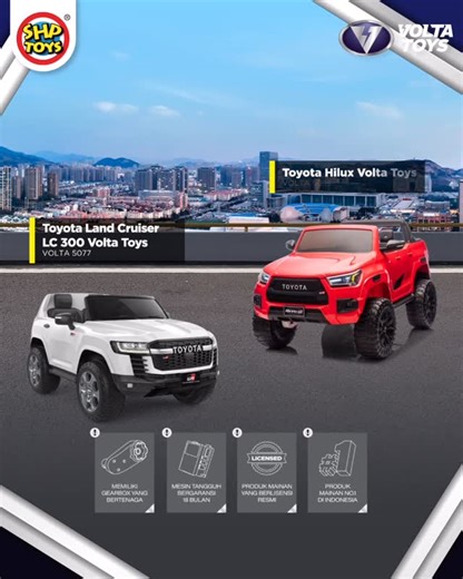 MAINAN AKI PERTAMA DI INDONESIA YANG BERGARANSI RESMI !!! 🔥😎 Ada banyak varian produk VOLTA TOYS untuk si kecil yang cocok untuk bermain lebih berekspresi dan imajinatif!!🤩 Mainan dari SHP TOYS menjadi kesenangan dan disukai anak - anak Indonesia….🇮🇩 Ayo segera dapatkan mainannya di Marketplace & Toko Mainan terdekat kesayanganmu✨ #LebihAsikMainBareng #AmanDenganSHPToys #cumavoltatoysyangbergaransi #ReadyForTheNextLevel #voltatoys | SHP TOYS