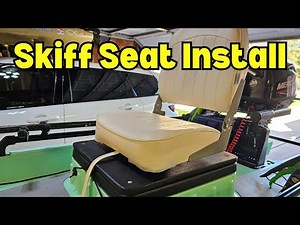 Installed Boat Seat on a Micro Skiff for fishing solo Hoodoo Hero 130