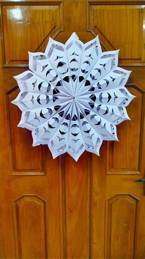 How to make paper snowflakes for DIY 🌸🌼❄️#youtubeshorts #youtubevideo #ytshorts #diy #craft #art