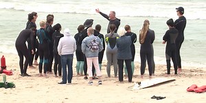 Lake Michigan lifeguards train for the summer season