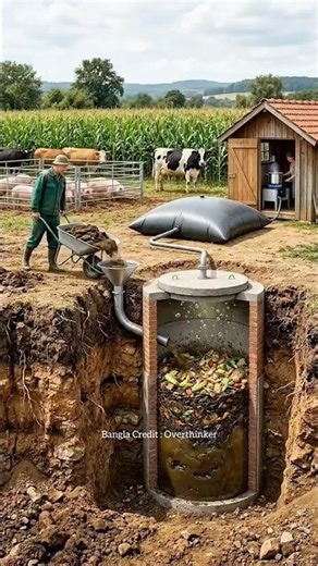 Discover the simple mechanics behind biogas generation. || #Biogas #RenewableEnergy