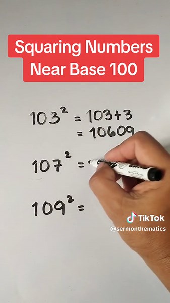 Squaring Numbers Near Base 100 - Quick Math Tricks