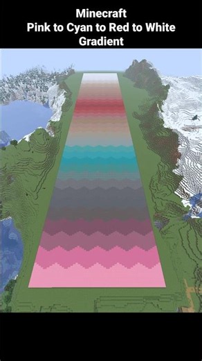 Minecraft Pink to Cyan to Red to White Gradient