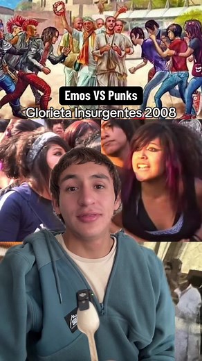 Emos vs Punks en Glorieta Insurgentes 2008
