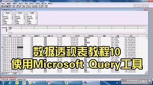 数据透视表教程：10使用Microsoft Query工具