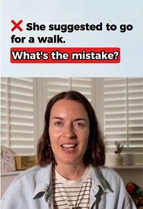 ❌ She suggested to go… | What’s the mistake? 🇬🇧 #gerunds #infinitives #englishgrammar #learnenglish