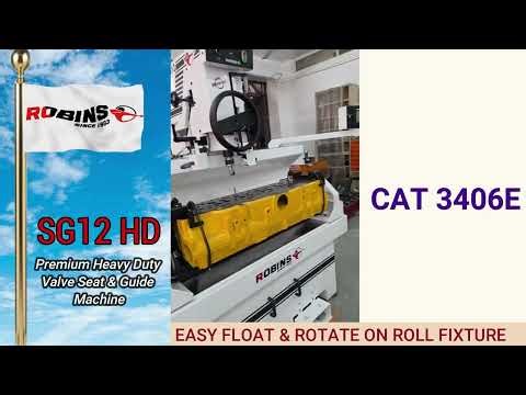 Robins SG12 HD Seat & Guide Machine Showing CAT 3406 E, e #robinsmachines #enginebuilder #automobile