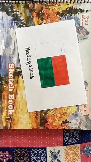 how to draw Madagascar flag #drawing
