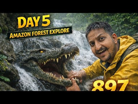 Helping Stuck Crocodile in Amazon Forest #viralvideo