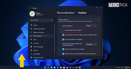 How To Bring Back Disappeared Taskbar In Windows 11/10