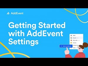 Getting Started with AddEvent Settings