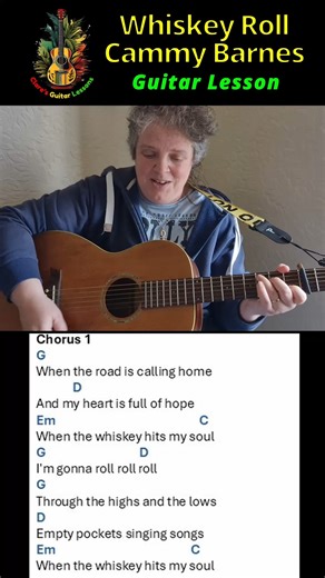Clare Dowling on Instagram: "Learn Whiskey Roll by Cammy Barnes on guitar 🎸Full lesson on Youtube 🔗#GuitarLesson #LearnGuitar #CammyBarnes #ClaresGuitarLessons #Acoustic"