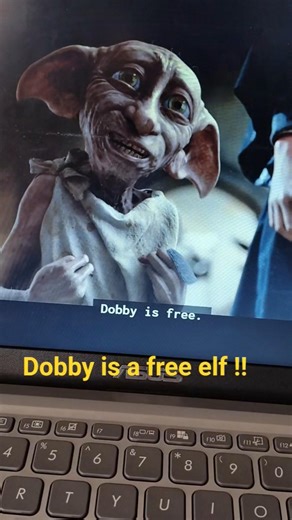 dobby is a free elf!! loved this scene in the 2nd part ❤️ #harrypotter #dobby #chamberofsecrets #hp