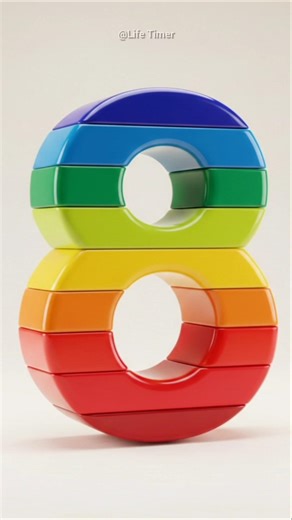 🎨 9 to 0 Bright Color Countup with Voice 🎤 | Visual Countdown Timer #timer #shorts