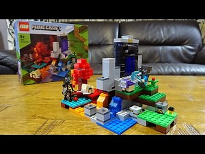 Building a Lego Ruined Minecraft Portal 21172 Set in 4K