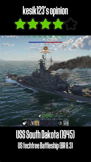 [Short Review] USS South Dakota (1945) : South Dakota Class Battleship #warthunder