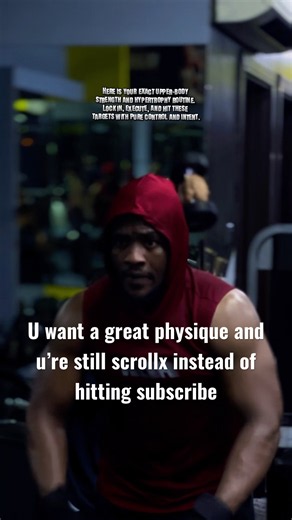 U wnt a fit physique and u’re still scrollx instead of hitting subscribe? Big mistake.#gym #fitness