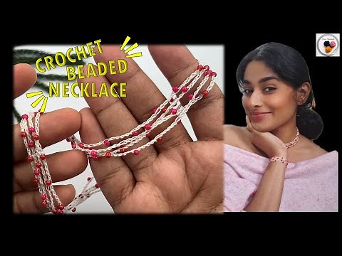 Easy & Beautiful Beaded Crochet Necklace – Beginner Friendly DIY Jewelry