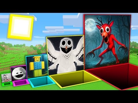 SURVIVAL in ALL SIZES of MOAT 99 NIGHTS in the FOREST & THE MOON WOKE UP in Minecraft!