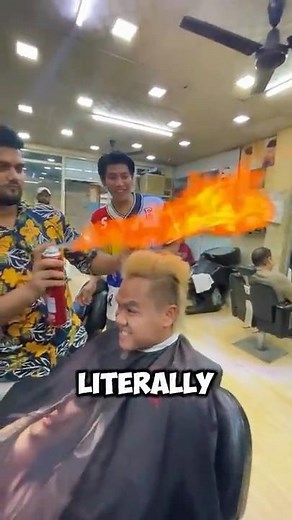 The Shocking Truth Behind Haircuts with FIRE! 🔥💇‍♂️