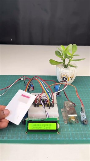 I built a Mobile Controlled RFID Smart Lock 🔐 #rfidlock #arduinoproject #diyelectronics #smarthome