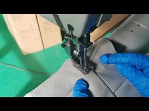 Right side edge guide compensating presser foot for CB4500 leather stitcher