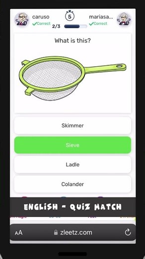 Practicing & testing English skills - playing against others