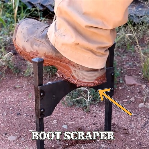 Flat steel boot scraper build