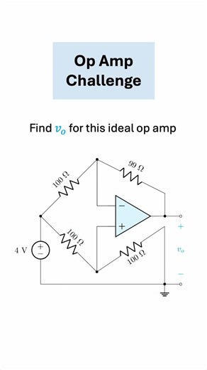 ElectricalMath on Instagram: "Let’s solve this ideal op amp circuit question. #electrical #electricalengineering #electricalengineer #electronics #electronic"