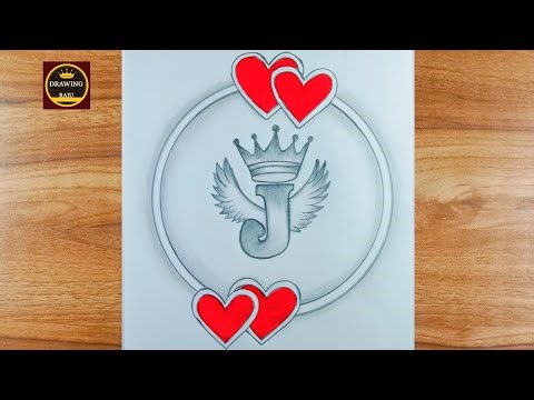Best J letter Circle drawing||easy J letter tattoo drawing with pencil sketch amazing art video