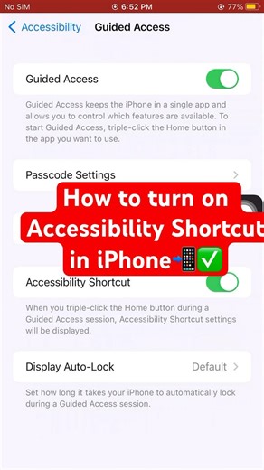 How to turn on Accessibility Shortcut in iPhone📲✅ #iphone #tipsandtricks #accessibility #tutorial
