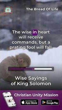 Wise Sayings of King Solomon (Book of Proverbs) | The Bread of Life