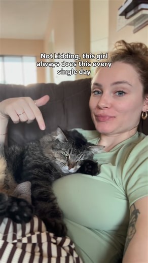 Cheyenna Clearbrook on Instagram: "every single day, no joke.. Glacier, my baby girl, is always on the lookout to cat-trap me. twice a day of cuddles... and here I am, this mama with a million things to do, totally stuck but secretly loving it. #deaf #momlife #cats_of_instagram #deaf #fyp"