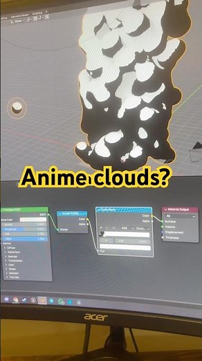 How to make anime clouds in 3D #blender #3d #animeart #tutorial