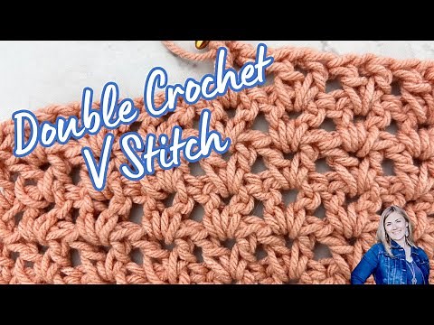 How to Crochet the Double Crochet V Stitch | Step by Step Beginner-Friendly Crochet Tutorial