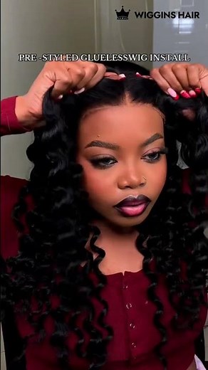 🔥Bouncy Boba Wand Curls #wigginshair #gluelesswig