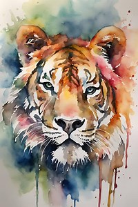 Tiger’s Watercolor - Etsy UK