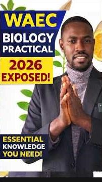 Waec 2026 Biology Practical EXPOSED.The Marking Guide You Must Know. Essential knowledge