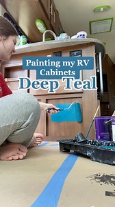 1.8M views · 17K reactions | Ep.9 | painting my rv cabinets deep teal...