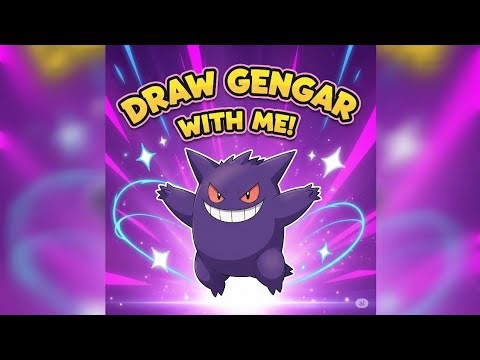 How to draw gengar pokemon