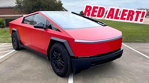 Ferrari Red Tesla Cybertruck Rocks A Sprayed-On Liquid PPF Paint Job | Carscoops