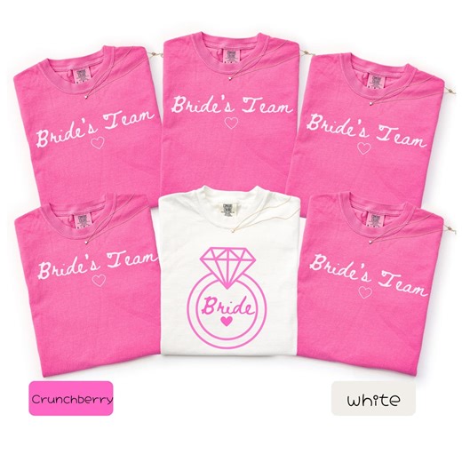 Team Bride Shirts Bachelorette Party Shirts Bridesmaid Shirts Bridal Party Tee Bride Shirt Bach Party Outfit Wedding Squad Matching Set - Etsy