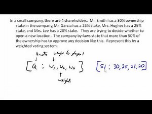 Writing a weighted voting system