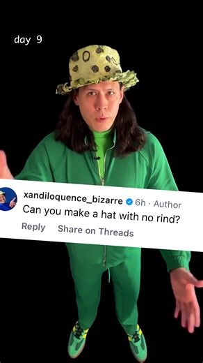 Day 9 of making a cucumber hat every day until | cucumber